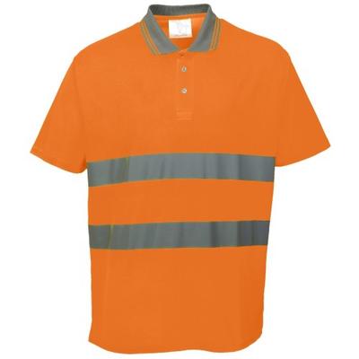 Cotton Comfort Reflective Safety Short Sleeve Polo Shirt