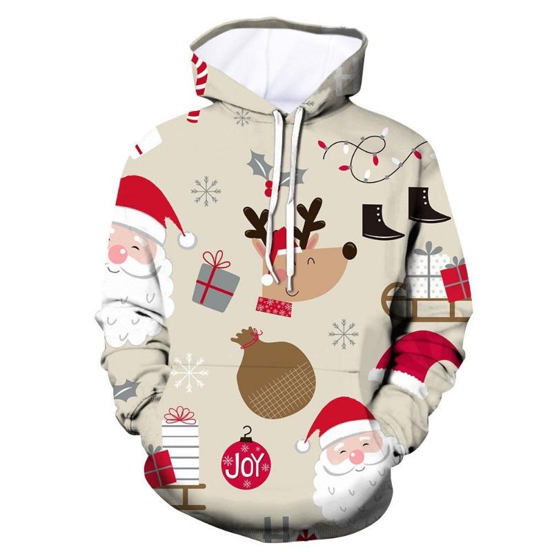 2026 Cross-border 3D Hot Digital Printed Women's Sweater Christmas Hooded Sweater Hot Sale Women's Clothing