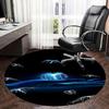 Elegant Blue Glow Jellyfish Chair Mat   Round Carpet for Home Decor, Office Use, Living Room, Bedroom, Gift Idea0243b
