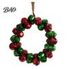 Holiday Decorative Accessories Christmas Tree Bell Pendant with Lanyard, Ring Hanging Decoration for Ornament Home Decor, Metal Multicolored