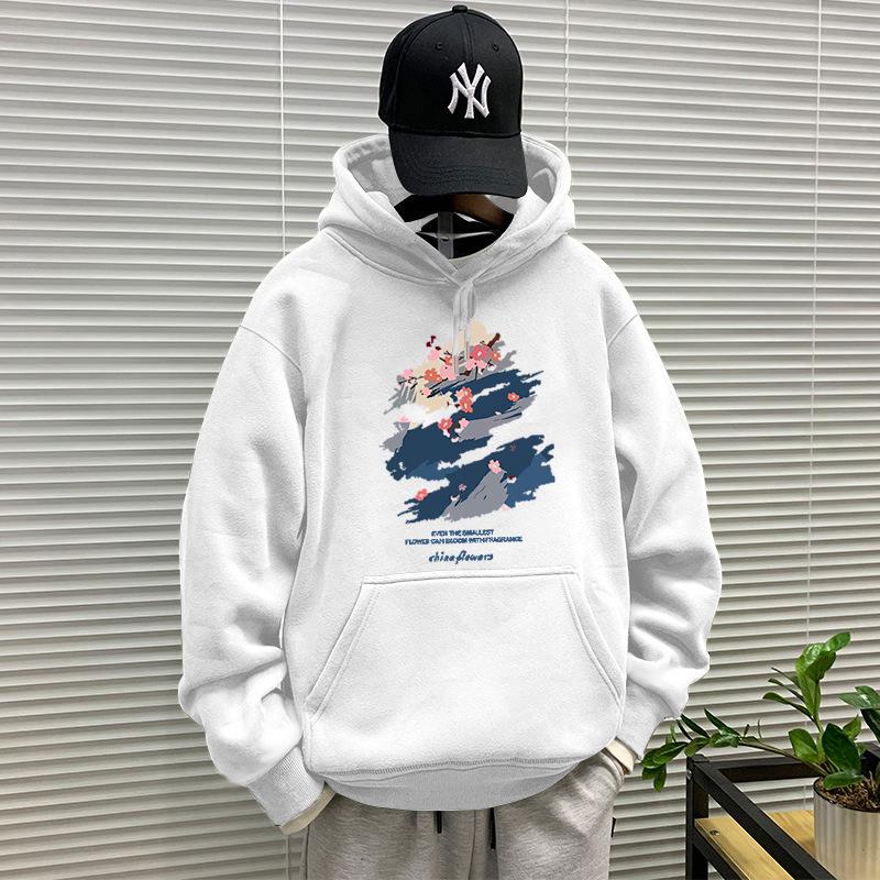 Men s Hong Kong Style Fleece-Lined Thick Hoodie 3XL (recommended 190-220 lbs)