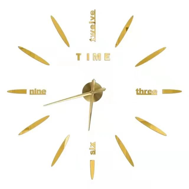 2D/3D Large Roman Numeral Acrylic Mirror Wall Clock Sticker Fashion DIY Quartz Clocks Watch Home Decoration Living Room Stickers