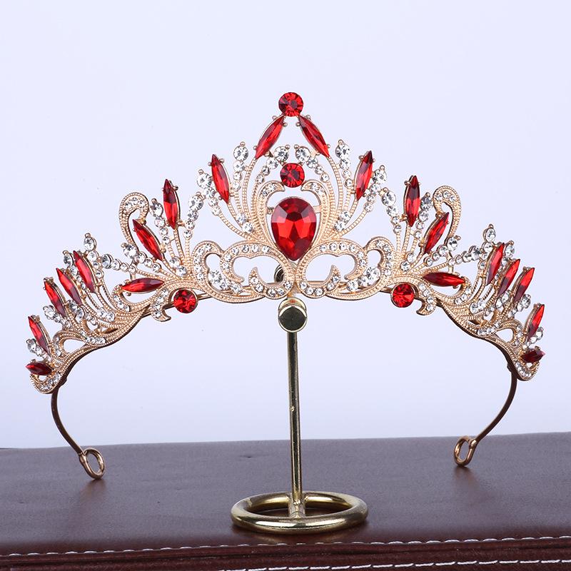 Braut Kopfbedeckungen Luxuriöse neue Krone Hochzeitskleid Barock Geburtstag Krone Haarschmuck