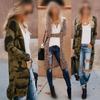 Camo Print Long Cardigan Coat Woman Camouflage Print Long Cardigan Jacket Female