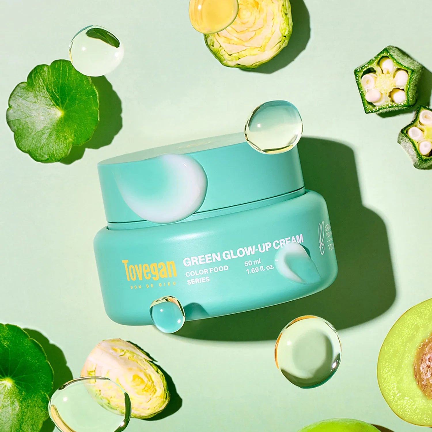 Tovegan Color Food Series Green Glow-Up Cream 50ml 1ea