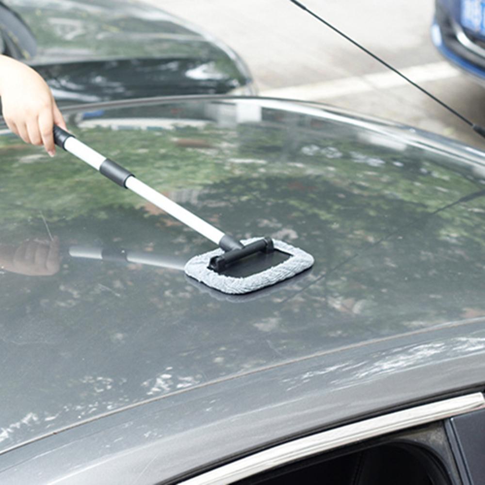 Windshield Cleaning Brush Aluminum Alloy Telescopic Rod Window Demist Brush