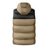 Men's Casual Loose Color-blocked Cotton Warm Jacket, Men's Double-sided Wearable, Detachable Cap Sleeveless Vest Jacket
