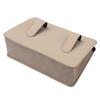 Car Truck Portable Trash Can Garbage Rubbish Bin Hanging Storage Bag Organizer Case Holder Accessories Beige PU Leather