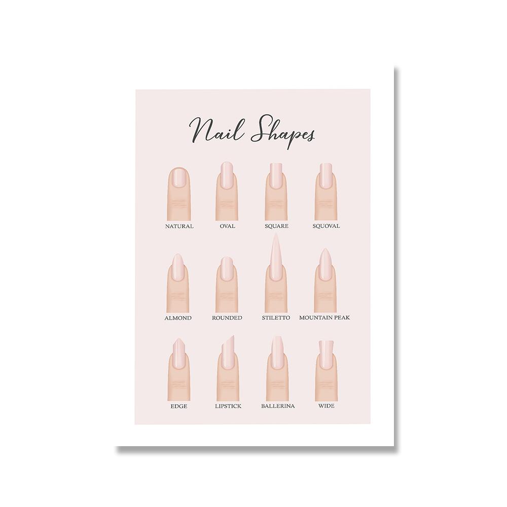 

Модные формы ногтей, настенная живопись на холсте, плакаты для салона красоты, маникюр, педикюр, макияж, принты для ногтей, фотографии, украшение дома 21*30cm