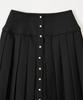 SALON DE YOHN Classic Button Pleated Skirt_ Black