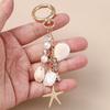Elegant Seashell Pearl Keychain For Women Stylish Beach Key Chain Accessory With Starfish Seahorse Charm for Women