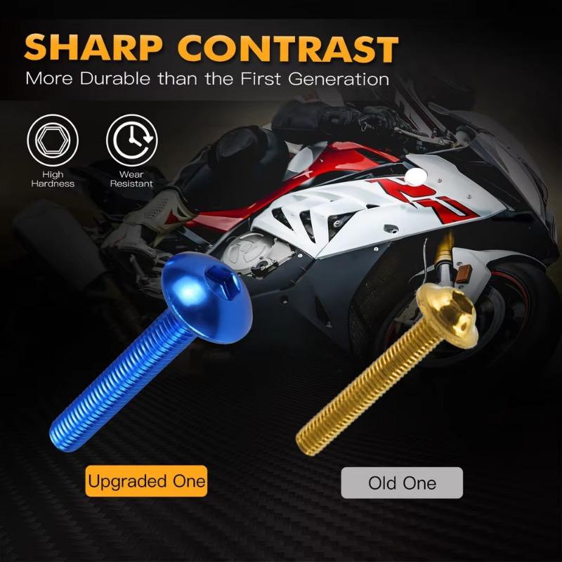 190PCS Motorcycle Fairing Bolts Fastener Clip Screw For YAMAHA YZF R1 R15 R25 R3 R6 R125 R15 R25 MT03 MT07 MT09 MT10 FZ07 FZ09 argento