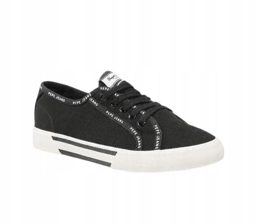 Pepe Jeans Brady Rib Damskie Buty Czarne Trampki Niskie 37 A_D