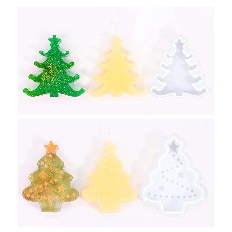 6/8Pcs Halloween Themed Silicone Candle Moulds for Epoxy Resin, Christmas Theme Silicone Candle Molds for Candle, Soap