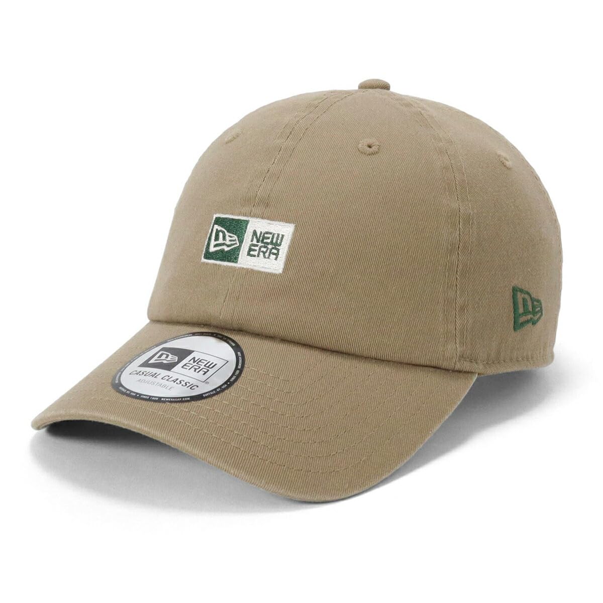 

New Era Casual Classic Box Logo Cap in British Free CC Mini Box NER36C6541 Khaki, Logo, Black, 14388464,