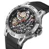 Fully Automatic Mechanical Watch Silicone Strap Sports Casual Men'S Watch Hollow Watch 6778