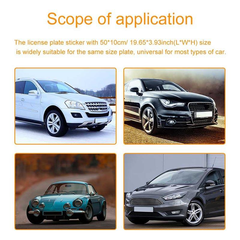 Custom Polyester Number Plate Sticky Hook and Loop Pads Licence Plate Adhesive Magic Tape Fixing Stickers License Plate Holder