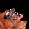 Titanium Steel Octopus Rings Gothic Deep Sea Monster Squid Finger Punk Tentacles Ring Adjustable Size Personality Jewelry Gift