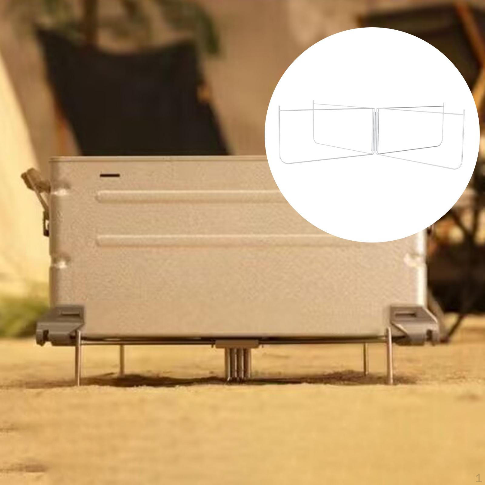 

Складная подставка для холодильника, держатель для ледяной коробки, нержавеющая сталь, универсальный держатель для багажа Silver Straight