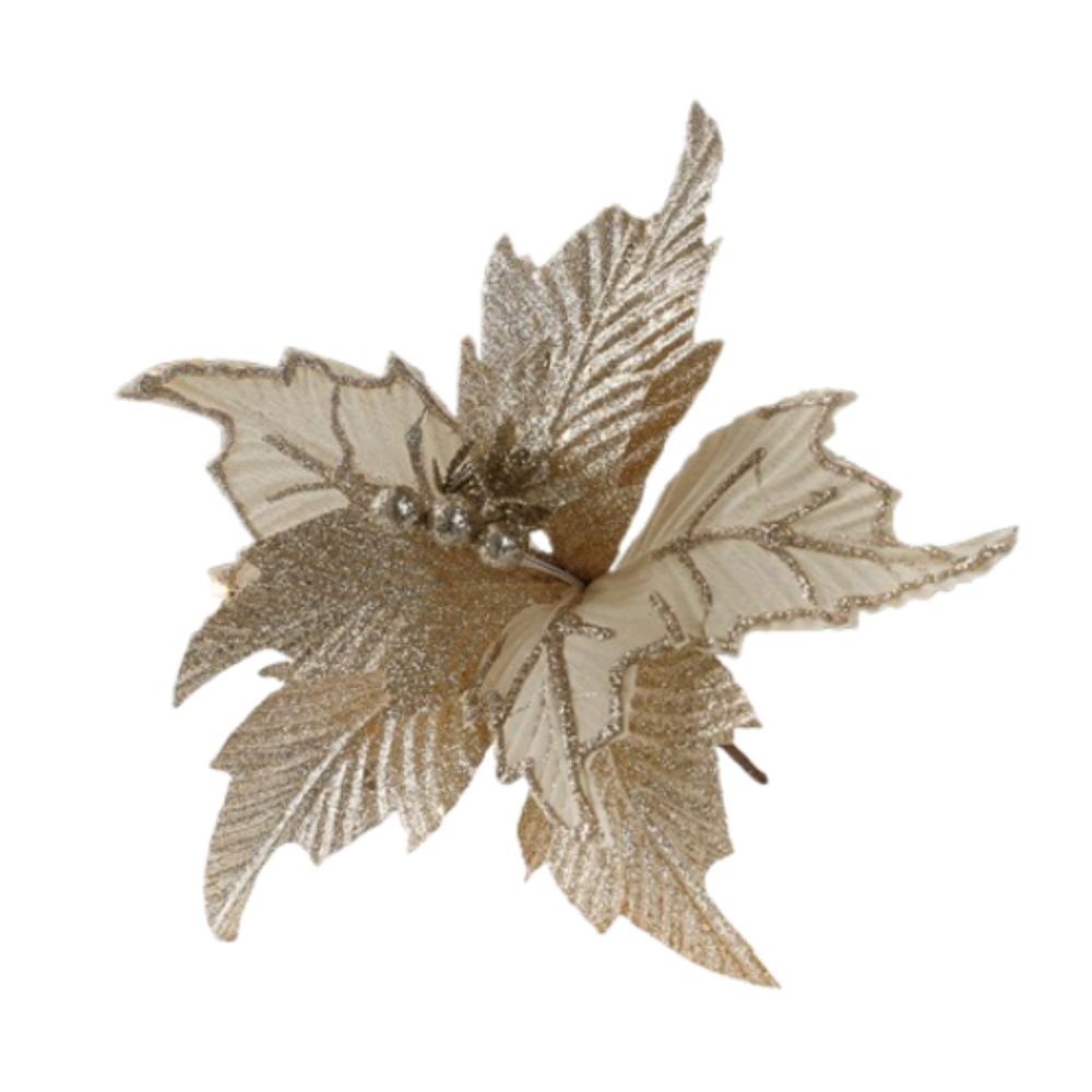 

2pcs DIY Christmas Glitter Flower Simulation Christmas Tree Decorations New Year Decor Gifts шампанского