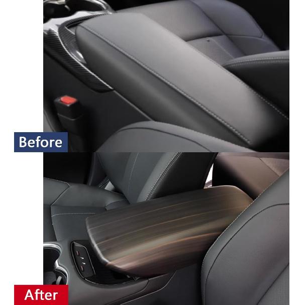 Car Accessories Fit for Toyota VENZA 2021 2022 2023 2024 Armrest Box Cover Trim Center Console Protector Cap (Peach Wood) 1PC