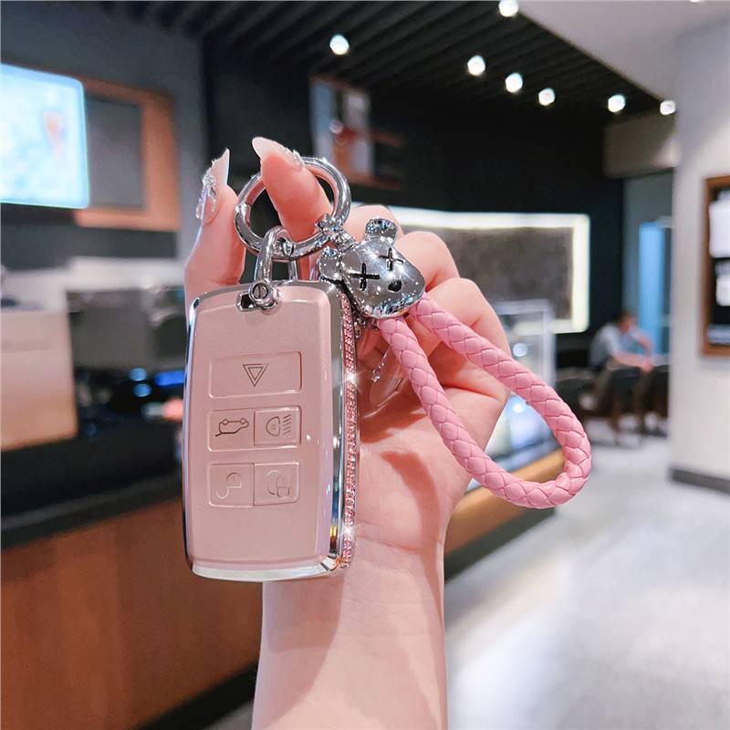 Land Rover Key Case: Compatible with Evoque, Defender 110, Discovery 4, Range Rover Sport 5, Velar, SVR