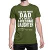 Proud Dad Of Awesome Daughter Father's Day Gift T- Shirt