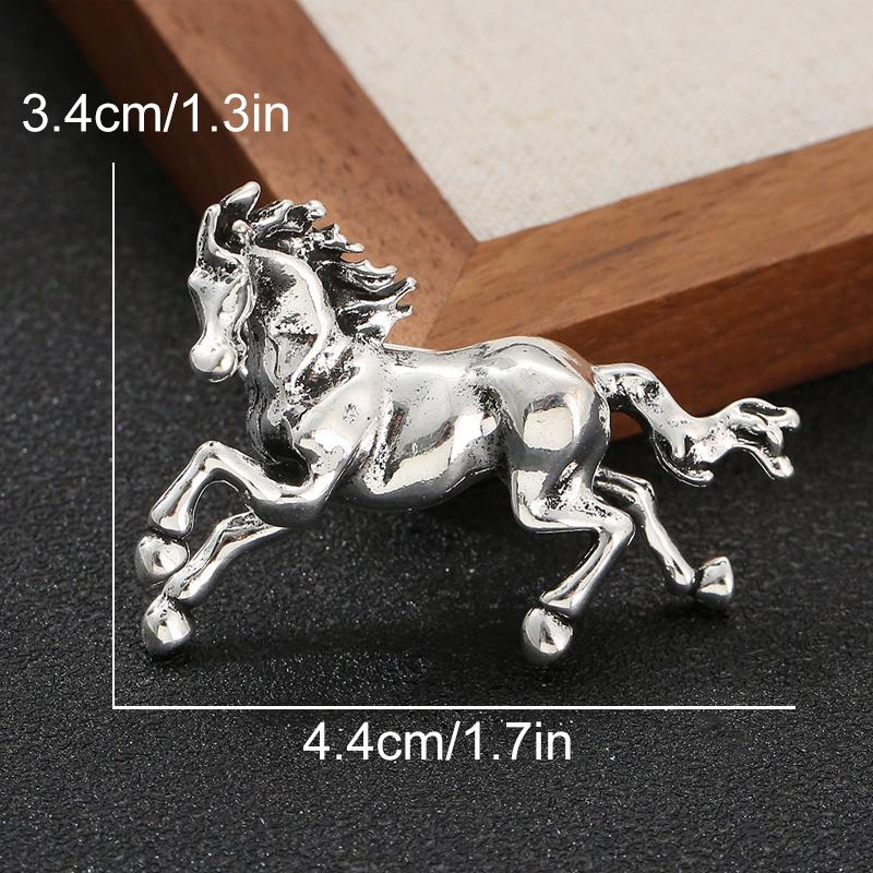 1Pc Cloth Decoration Fresh Horse Brooch Exquisite Metal Brooch Gift Zinc Alloy