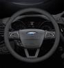 Premium Genuine Leather Steering Wheel Cover for Ford – Ultra-thin, Anti-slip Fit for Edge, Focus, and Yi Bo Models
