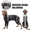 Premium Polyester Dog Clothes For Halloween Transform Your Dog Into A Cool Skeleton