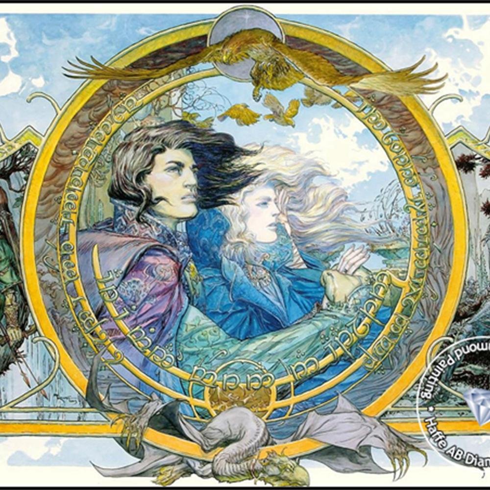 2026 New Fantasy Lord Elf Prince Diamond Art Painting Ring Power Forest Landscape Tree Flower Mosaic Home Decor