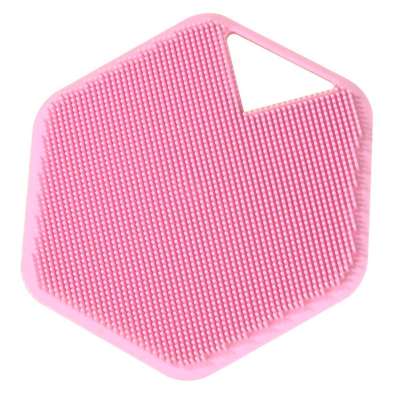 Wall-Hanging Silicone Hex Bath Brush: Easy Storage, Skin-Friendly, Perfect for Shower & Pet Grooming