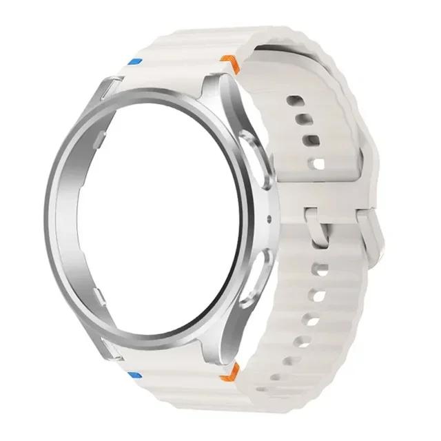 

Case+Strap for Samsung Galaxy Watch 7 6 5 4 40mm 44mm Silicone official Band PC Protector Cover Bumper for Galaxy Watch 6Classic Galaxy 4 Clasic 46mm