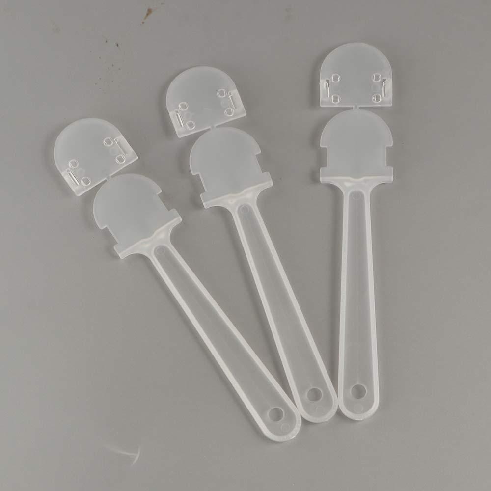 10Pcs Portable Hand Fan Handle Transparent Kindergarten Fan Handle  Fan Handle Replacement