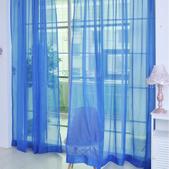 Glasgarn Transparente Fensterraffgardine Vorhang Einfarbig Schlafzimmer Zuhause Hochzeitsdeko