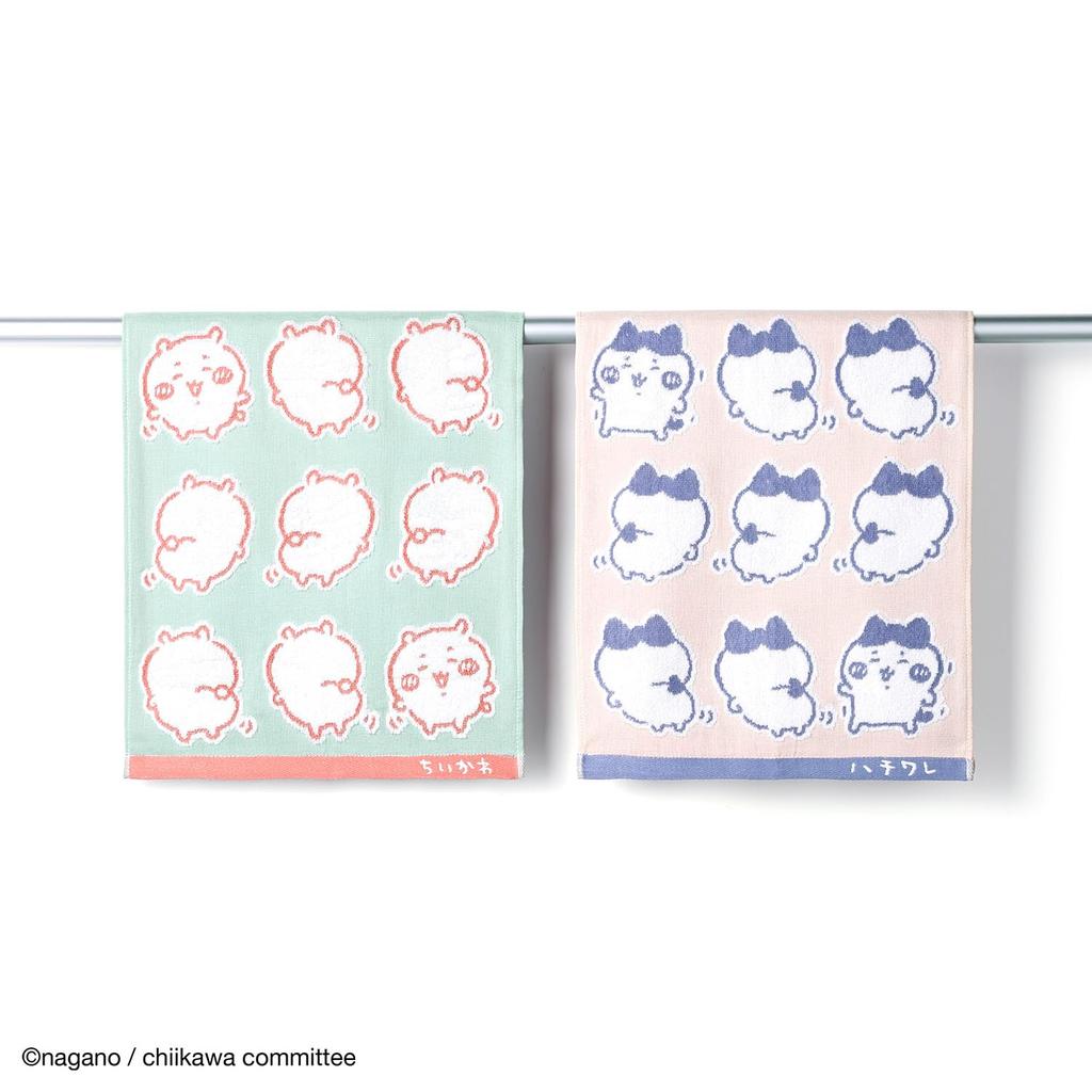 Gant de toilette Chiikawa 34 x 80cm "Yee", Rose, Hachiware, Bouclette, 41-1232150, Env.
