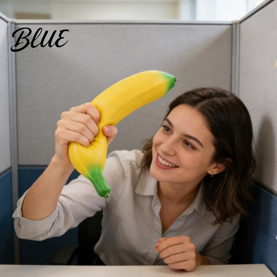 Banana Stress Toy Simulation Large Squeeze Stretchy Slow Rebound Decompression Fidget Portable Simulated Fruit Sensory Adults Relaxation