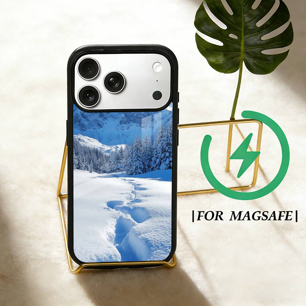 Winter Snow mountain  Phone Case For iPhone 17,16,15,14,13,12,Plus,Pro,Max for Magsafe Magnetic Wireless Charging