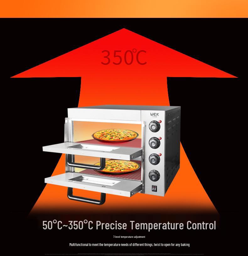Dual-Layer Electric Oven with Independent Temperature Control for Roasting, Baking, and Cooking Sweet Potatoes, Pizza, Bread, Cake, and Chicken.