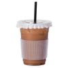 WS Disposable PET Cold Drink Cups with Lids and Straws