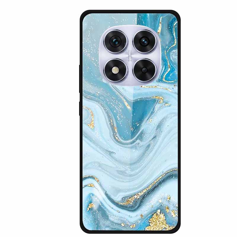 Tempered Glass Case For Xiaomi Redmi Note 14 Pro 5G Back Cover PC Hard Shockproof Cases Beer Marble Texture Cool Fashion Funda