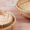 Wicker Woven DIY Decorative Handmade Sieve Bamboo Raft Bamboo Basket Decor Ornaments Round Dustpan