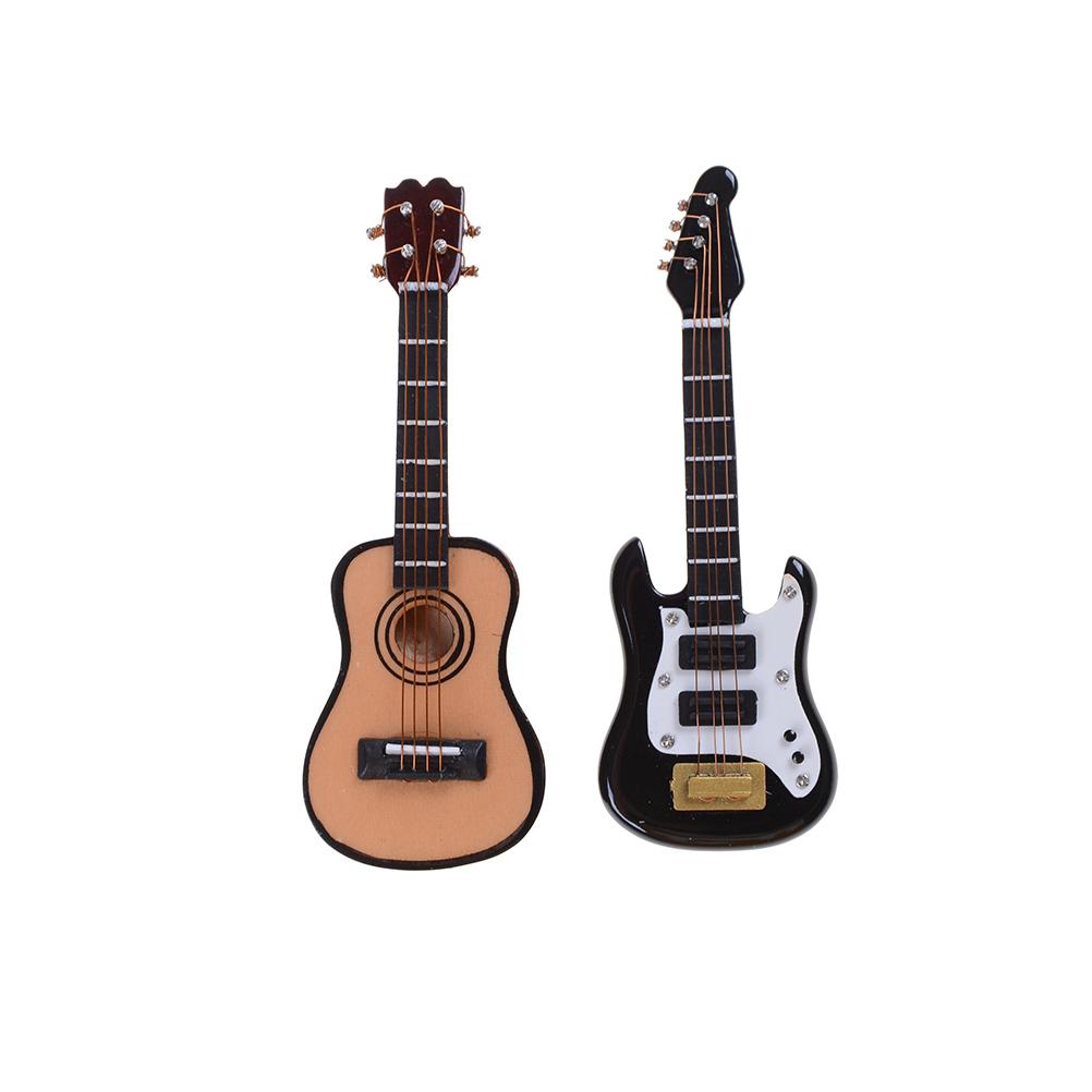 1PCS Figurines 1/12 Scale Dollhouse Miniature Guitar Violin Instrument DIY Part for Home Decor Kids Gift