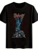 Slipknot Graphic T-shirt - Black Crew Neck Short Sleeve Tee with Vintage Rock Band Print