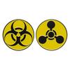 Contemporary Badge Metal Geometric Nuclear Radiation Brooch For Fashionforward Individuals