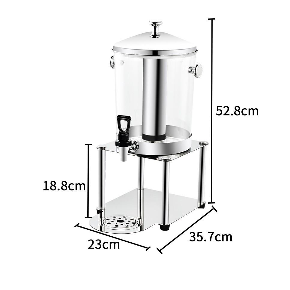 Stainless Steel Dual-Use Juice Dispenser with Faucet - Large Capacity for Hot & Cold Beverages