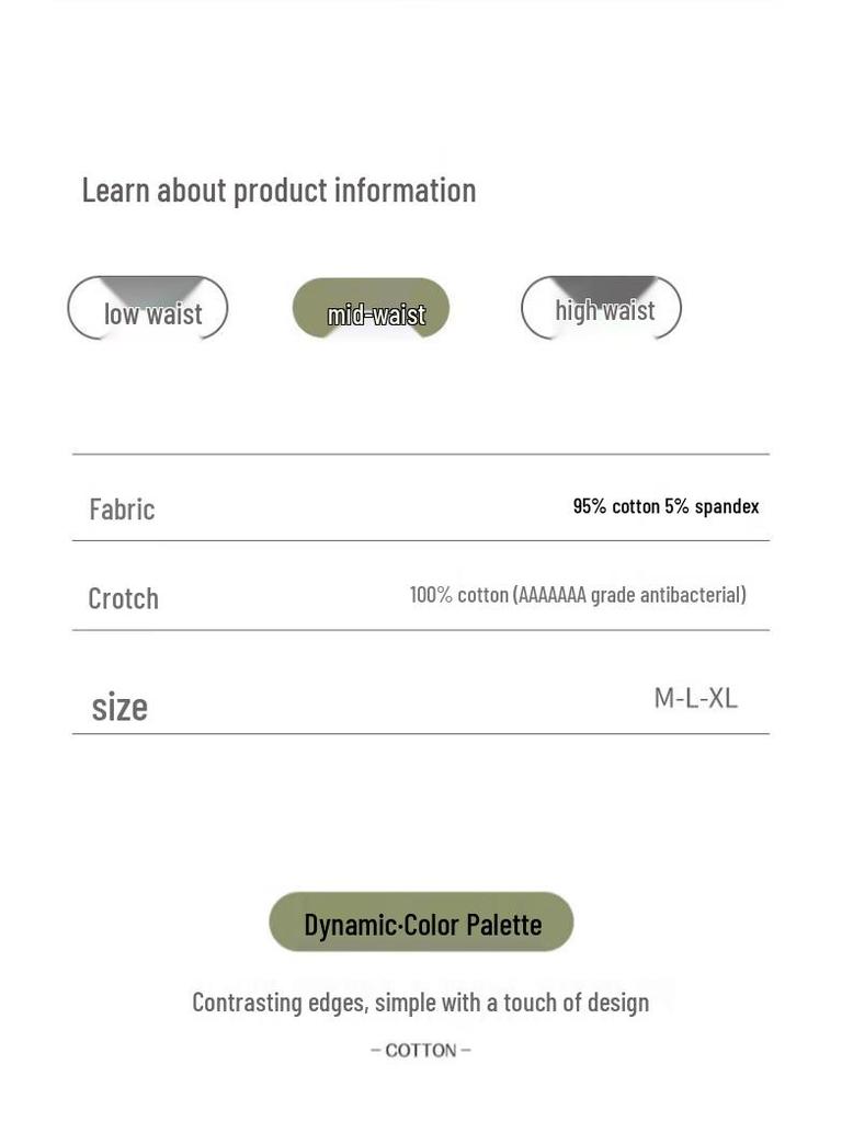 Women's Seamless Cotton Mid-Waist Briefs 4-Pack