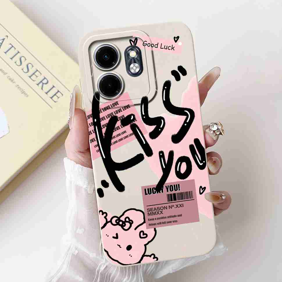 For Infinix Hot 50i Case Hot50i X6531 Lovely Rabbit Silicone Soft TPU Cover Fundas For Infinix Smart 9 Smart9 X6532 Phone Cases