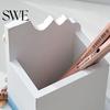 Pen Holder for Home Office Nautical Wooden Handcrafted Mediterranean Theme Makeup Brush Versatile Organizer Ocean Beach Pencil Container Stable Base