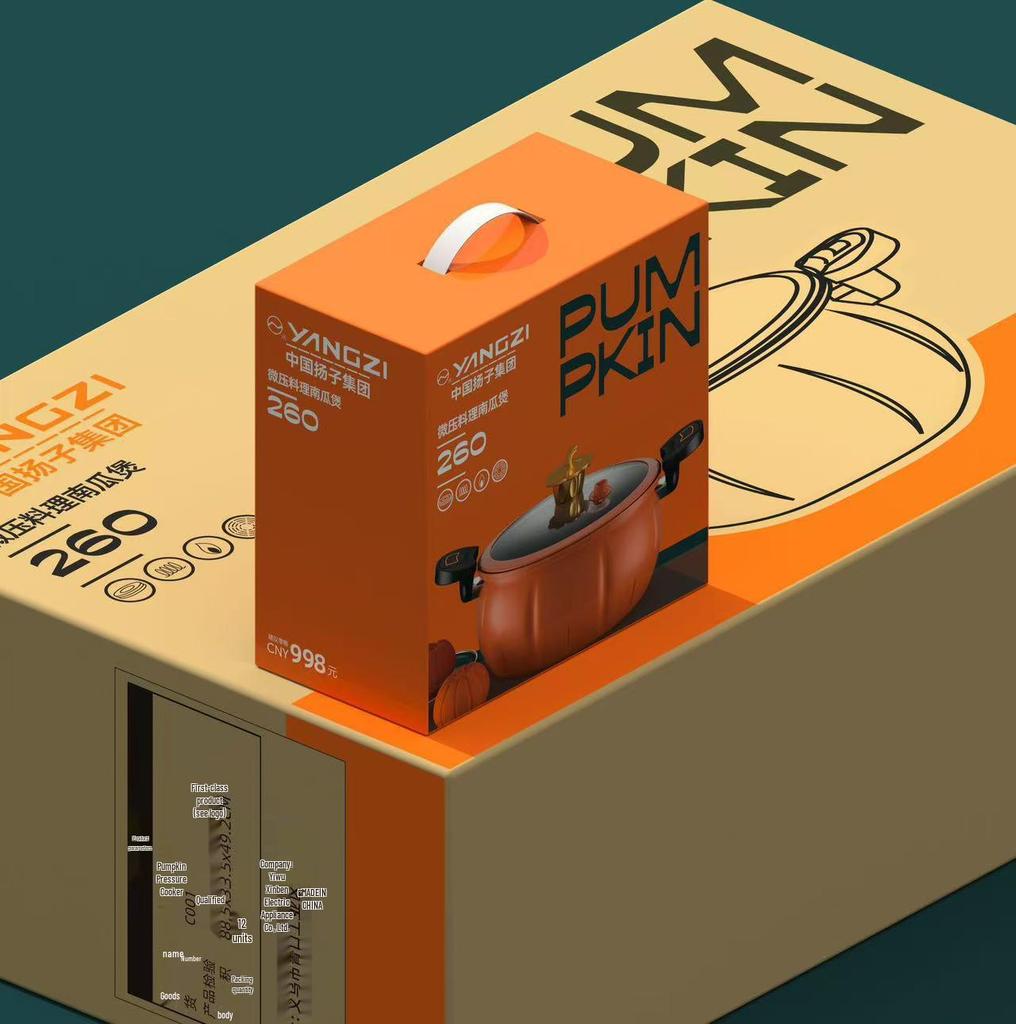 Antihaft-Großer Bauch Kürbis Eintopf & Schnellkochtopf - Ideal für Suppen & Geschenke
